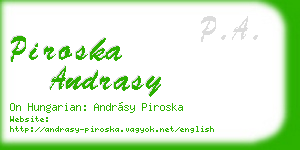 piroska andrasy business card