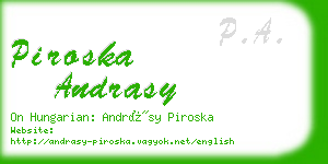 piroska andrasy business card